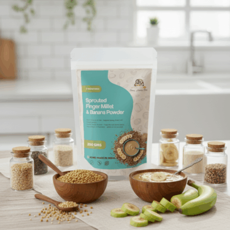 Sprouted Ragi and Raw Banana Powder